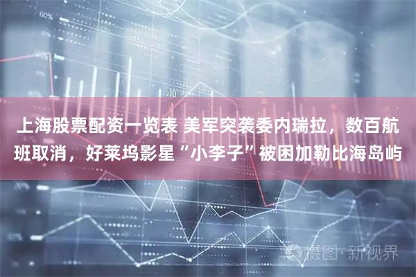 上海股票配资一览表 美军突袭委内瑞拉，数百航班取消，好莱坞影星“小李子”被困加勒比海岛屿